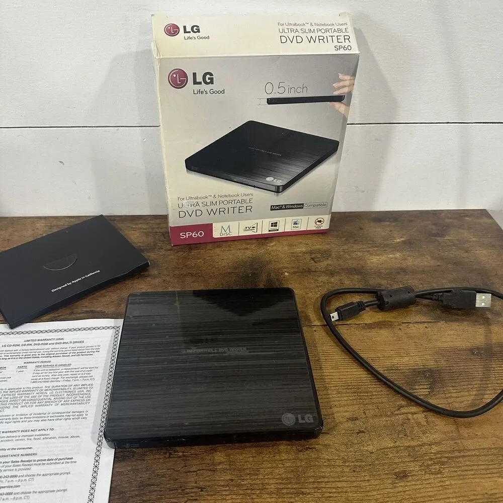 LG SP60 Ultra Slim Portable DVD Writer MAC / WINDOWS